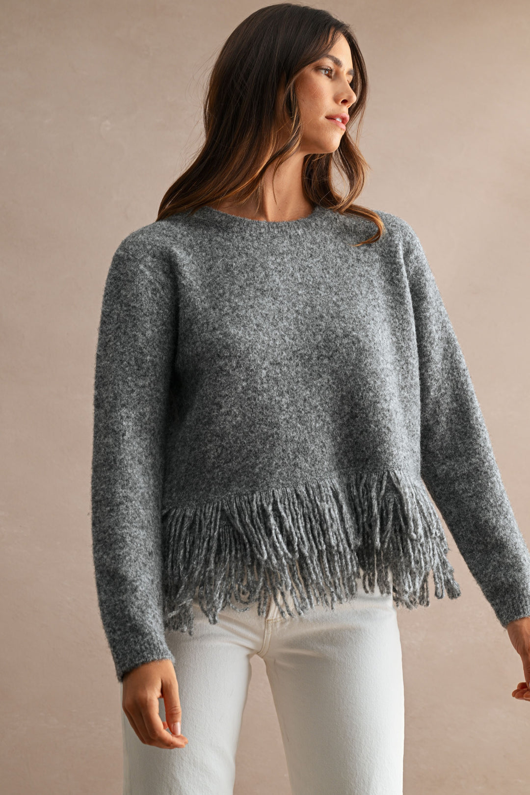 Swan Fringe Sweater