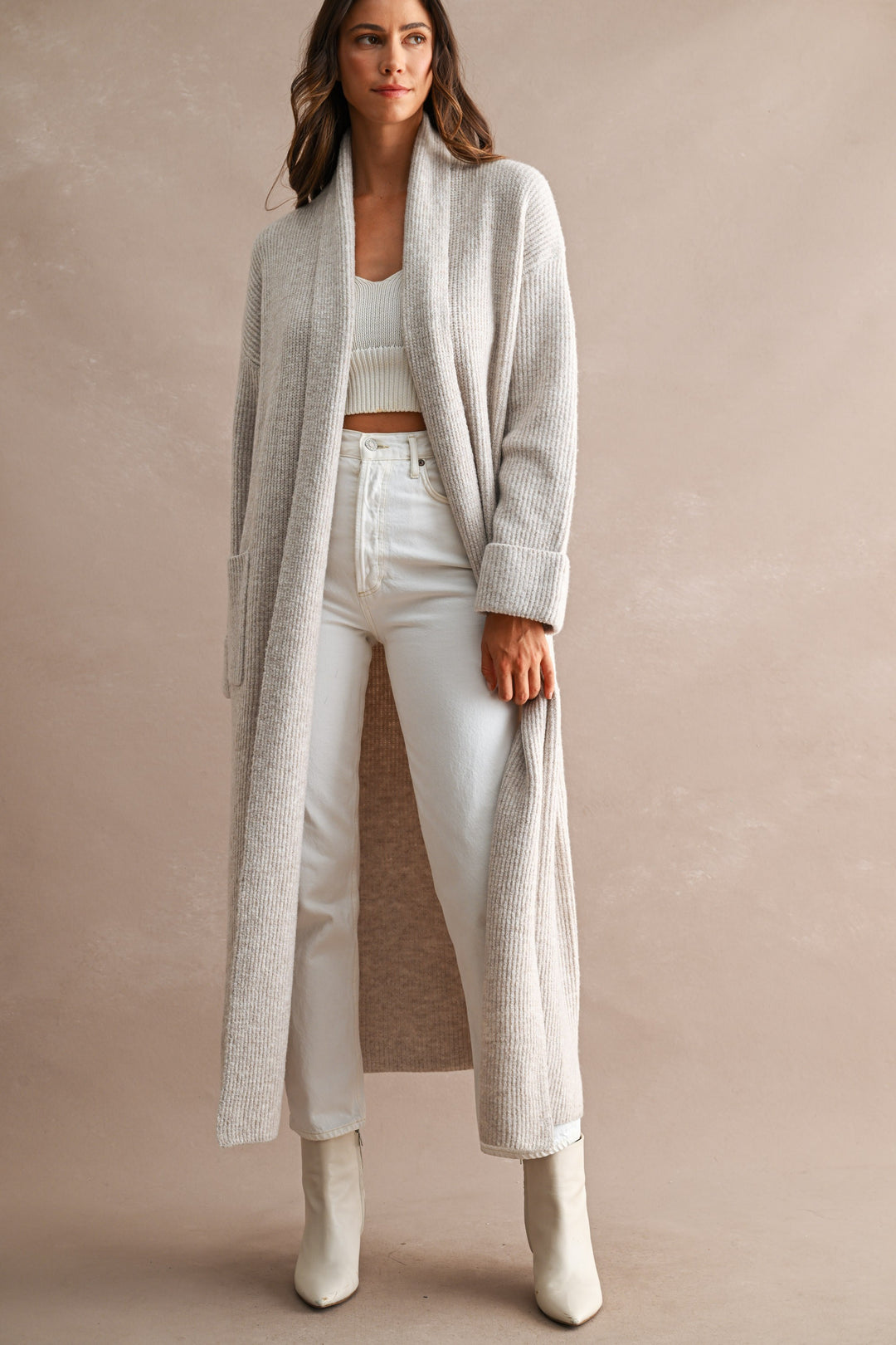 Lottie Ribbed Long Cardigan