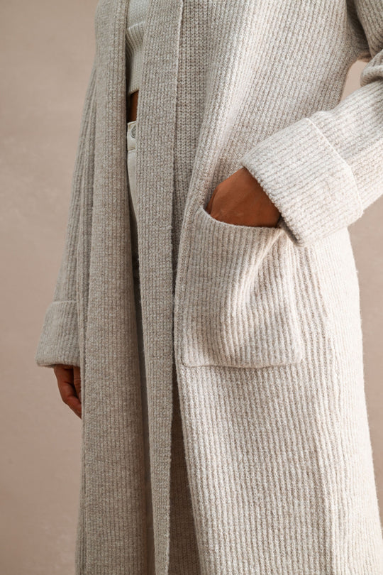 Lottie Ribbed Long Cardigan