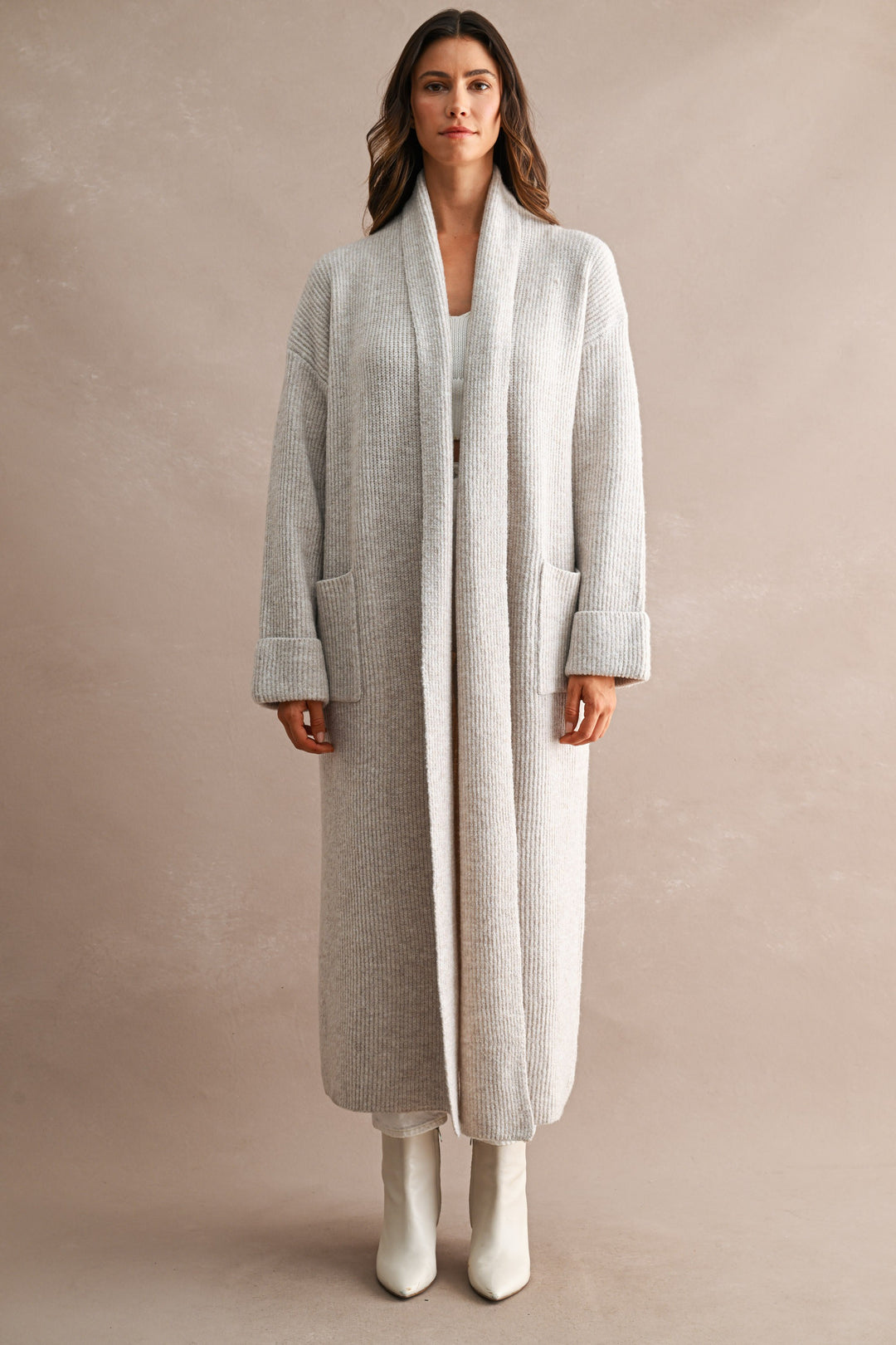 Lottie Ribbed Long Cardigan