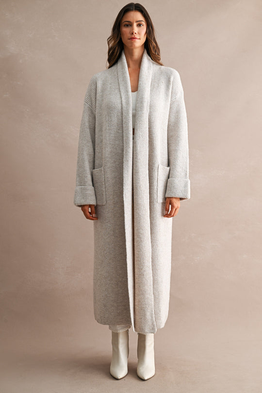 Lottie Ribbed Long Cardigan