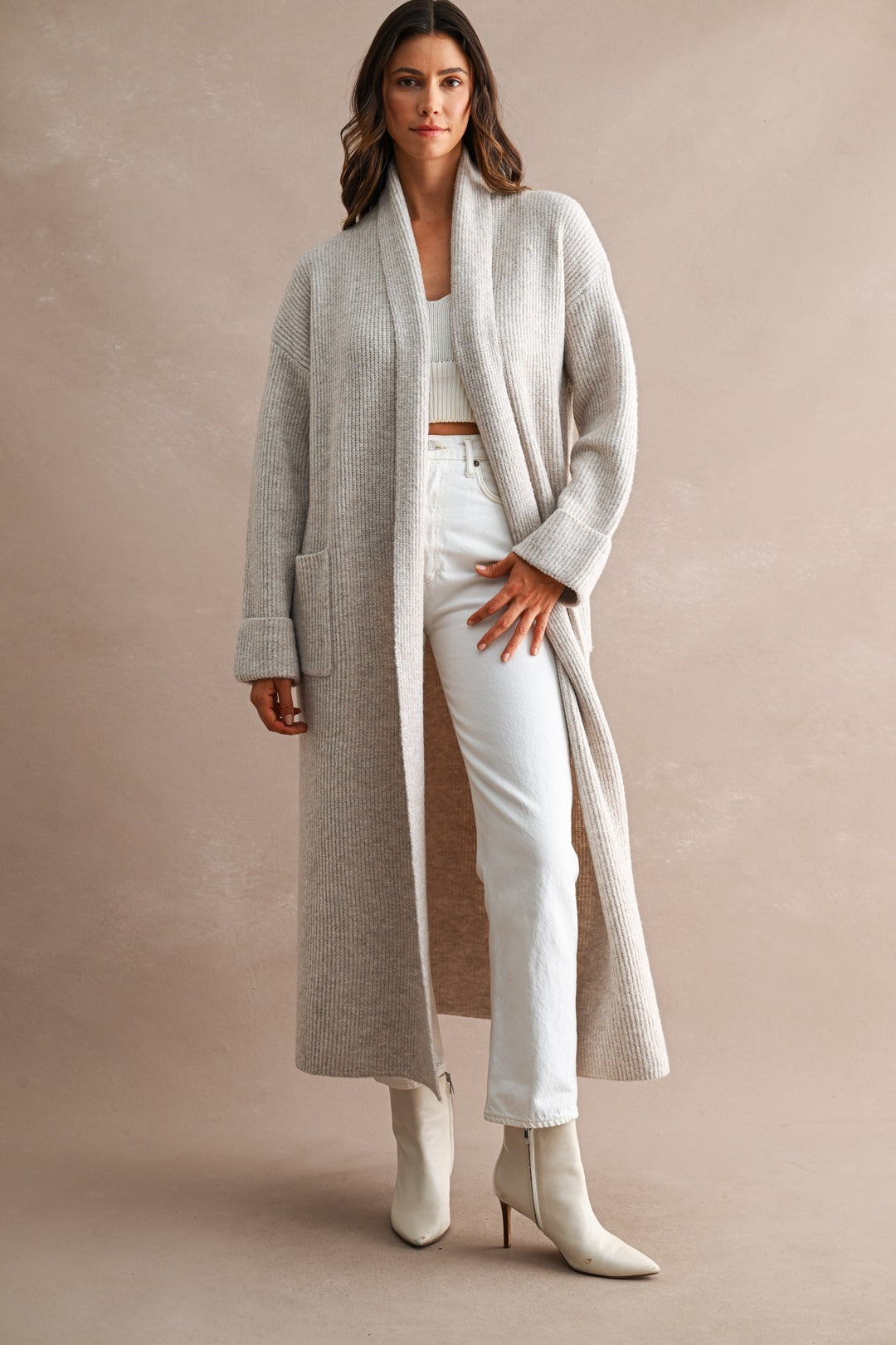 Lottie Ribbed Long Cardigan