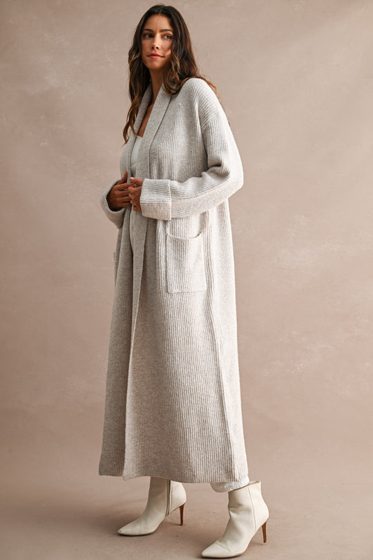 Lottie Ribbed Long Cardigan