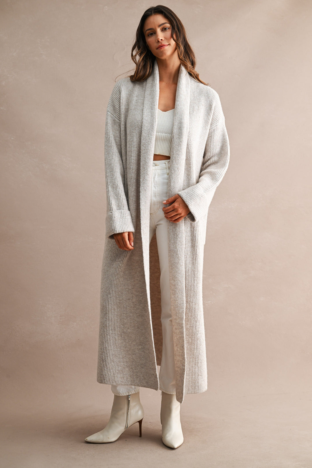 Lottie Ribbed Long Cardigan