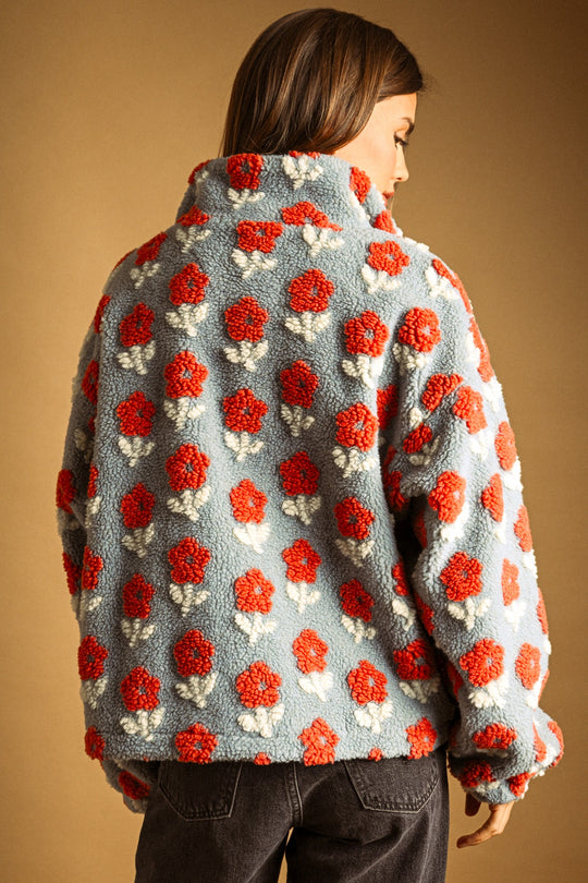 Floral Sherpa Jacket