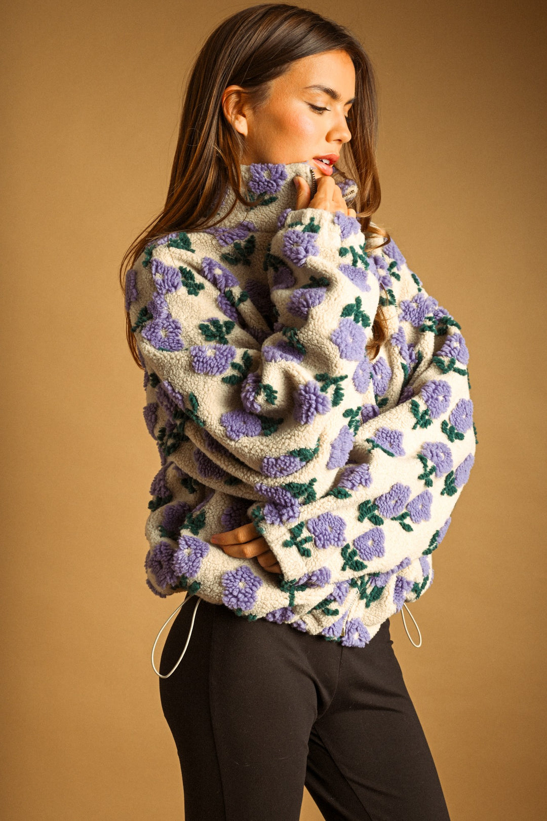 Floral Sherpa Jacket