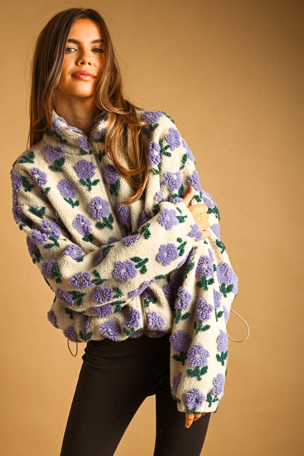 Floral Sherpa Jacket