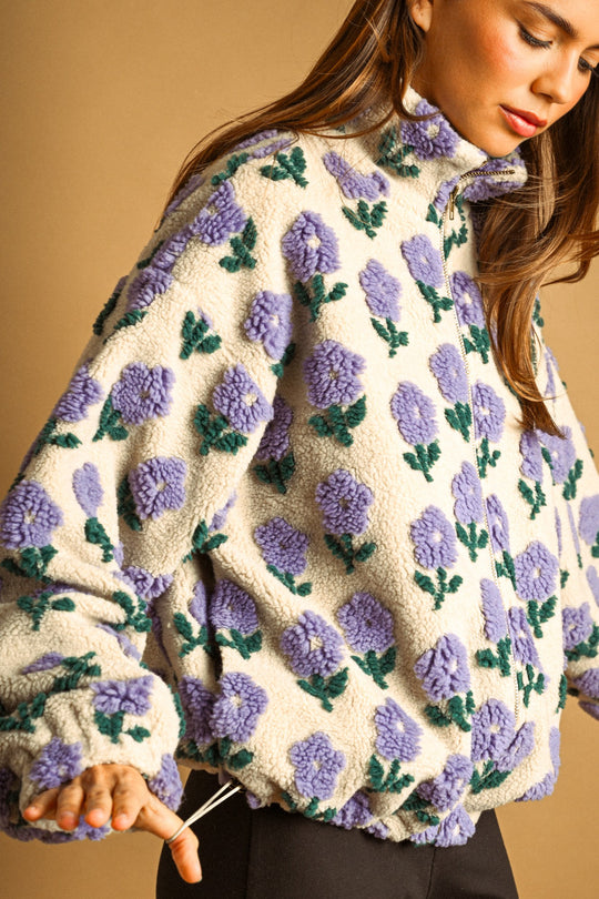 Floral Sherpa Jacket