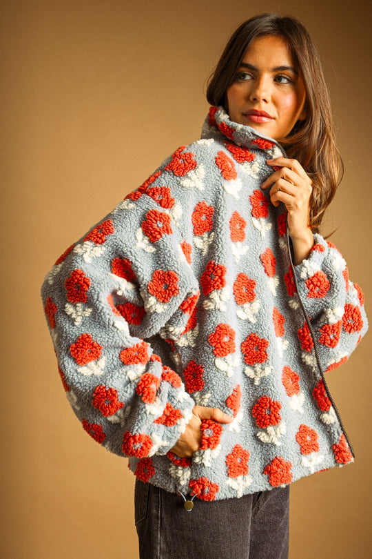 Floral Sherpa Jacket