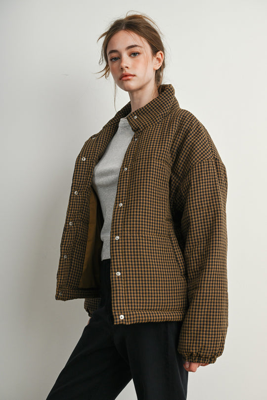 Pippa Gingham Puffer Jacket