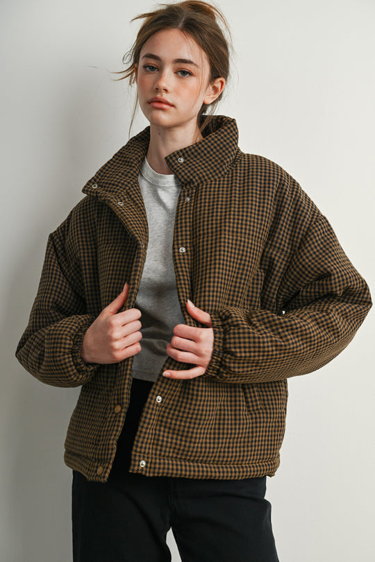 Pippa Gingham Puffer Jacket