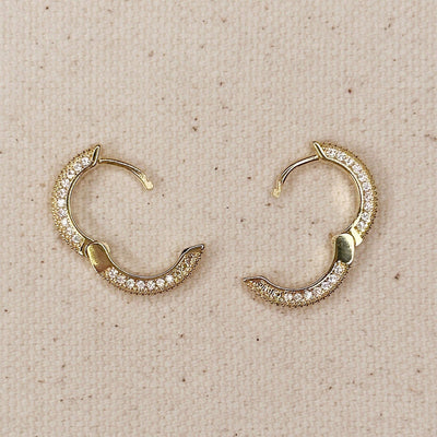 All Around CZ Clicker Hoop Earrings