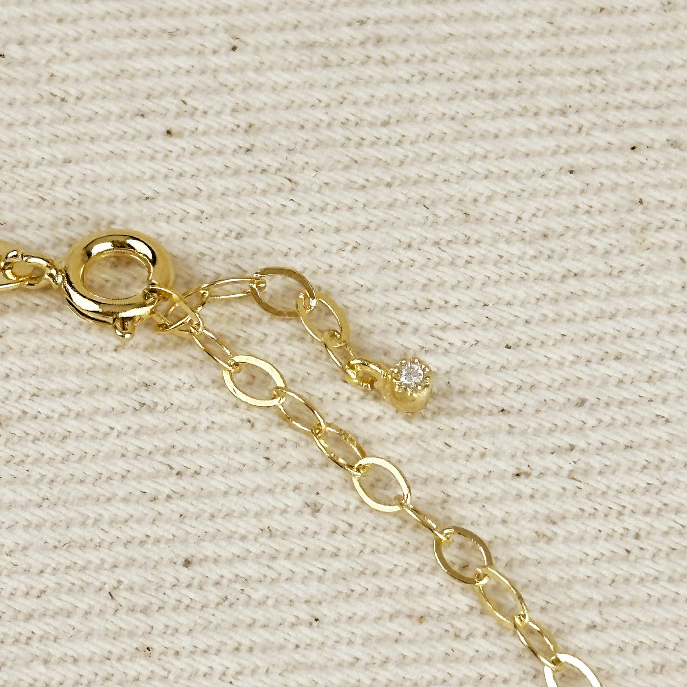 18k Gold Filled  Mini CZ Solitaire Necklace GoldFi