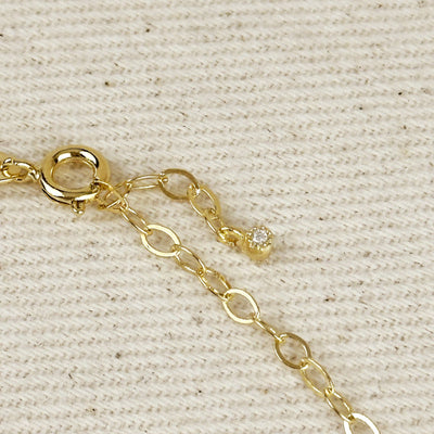 18k Gold Filled  Mini CZ Solitaire Necklace GoldFi