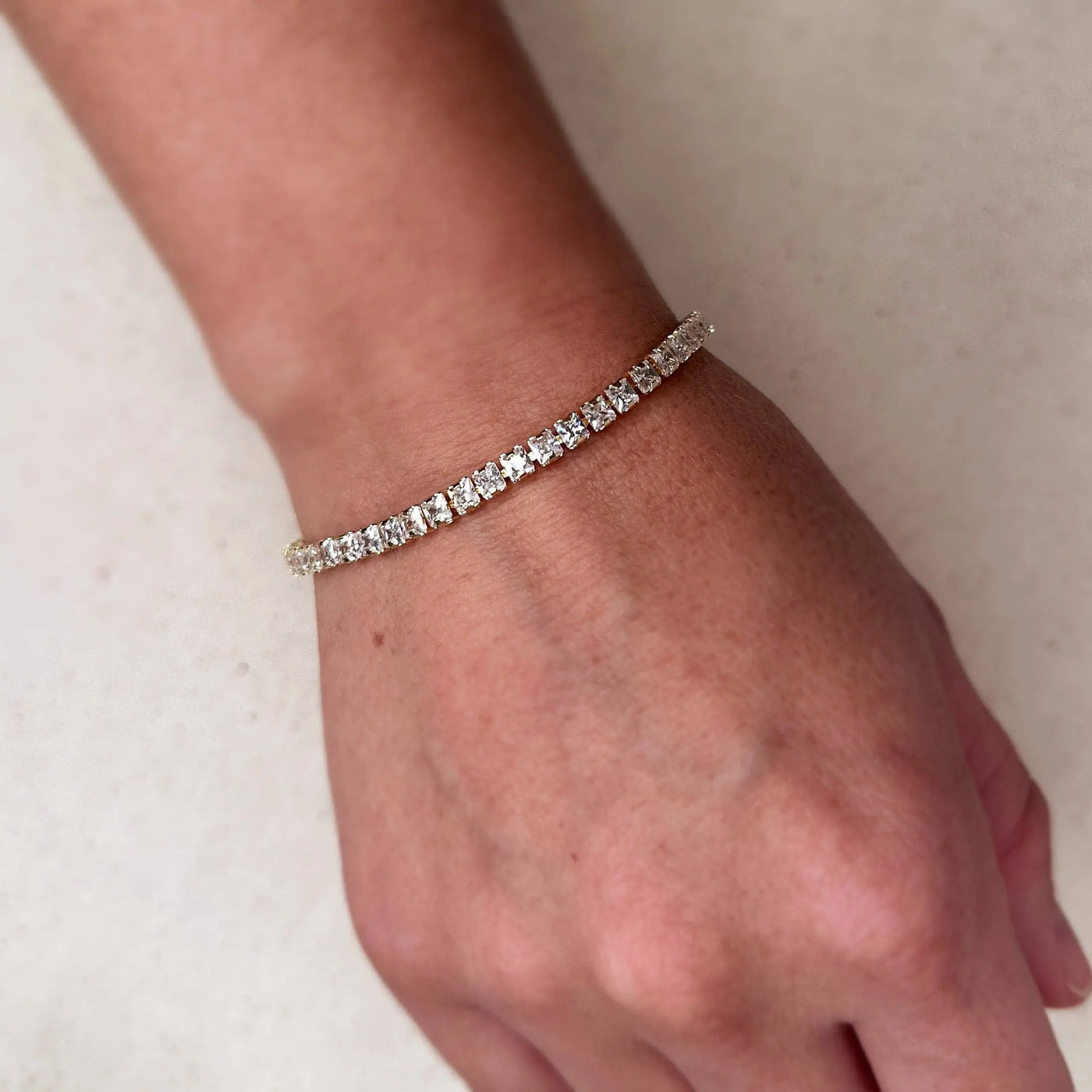 18k Gold Filled 3mm CZ Tennis Bracelet GoldFi