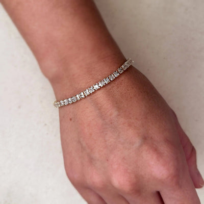 18k Gold Filled 3mm CZ Tennis Bracelet GoldFi