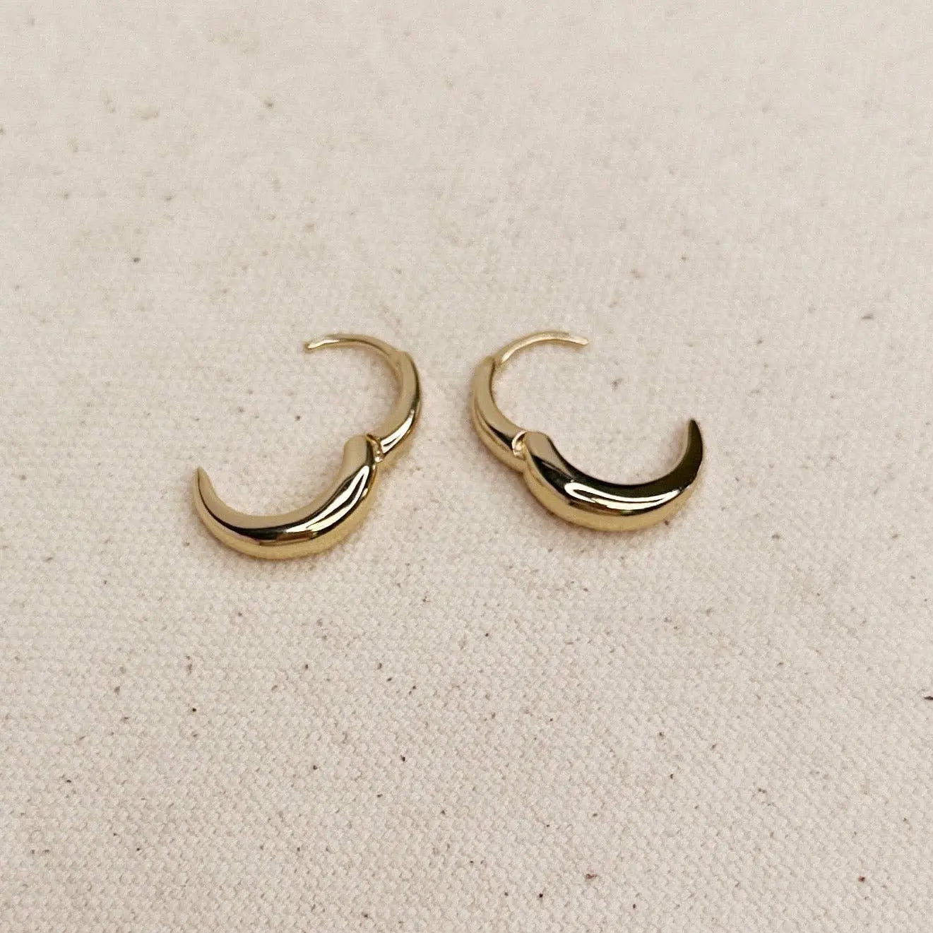 18k Gold Filled British Closure Artisan Clicker Hoop Earring GoldFi