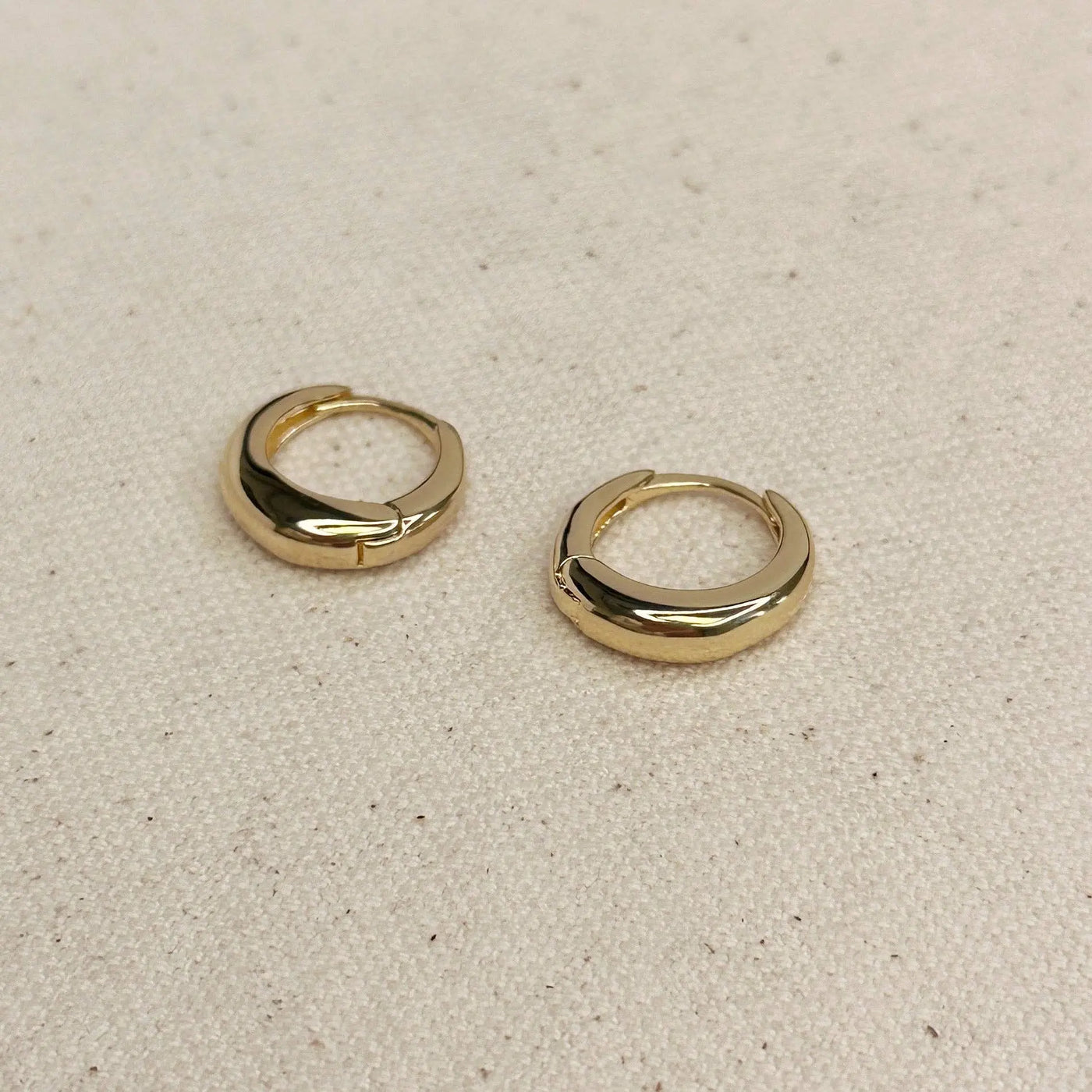 18k Gold Filled British Closure Artisan Clicker Hoop Earring GoldFi