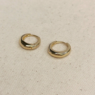 18k Gold Filled British Closure Artisan Clicker Hoop Earring GoldFi