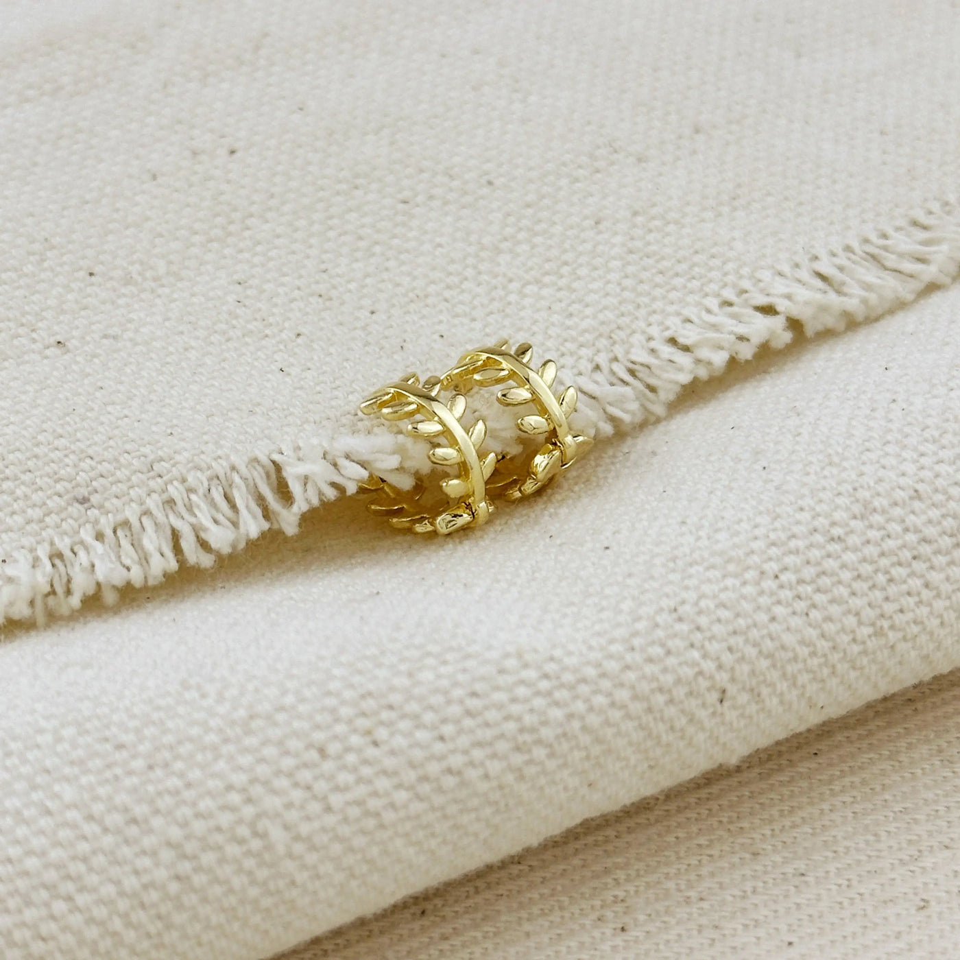 18k Gold Filled Leaf Clicker Earrings GoldFi