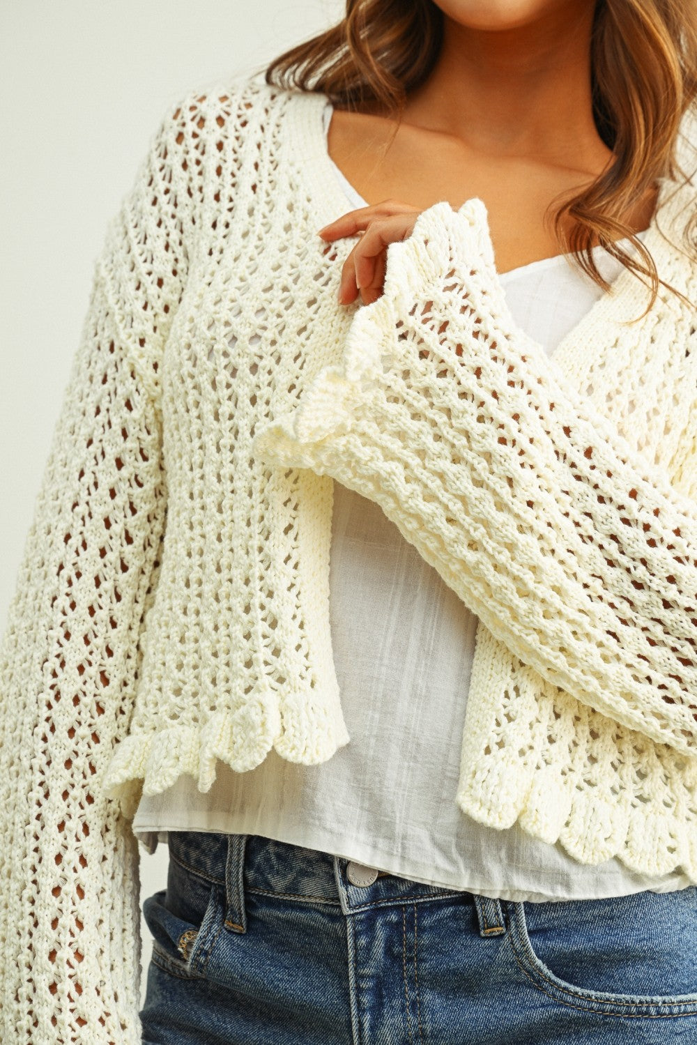Eliza Ruffled Cardigan