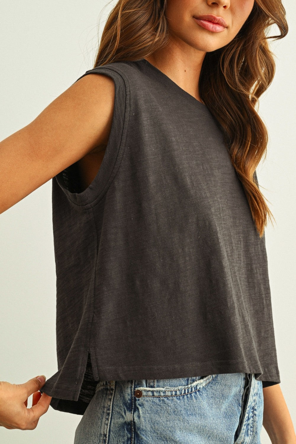 Bryce Slub Top - Beloved Boutique 