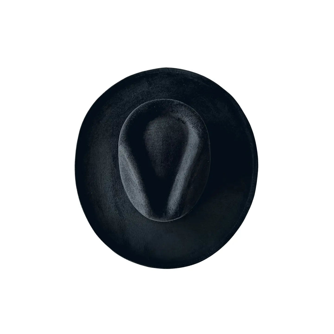 Vegan Pencil Curl Stiff Brim Fedora Hat