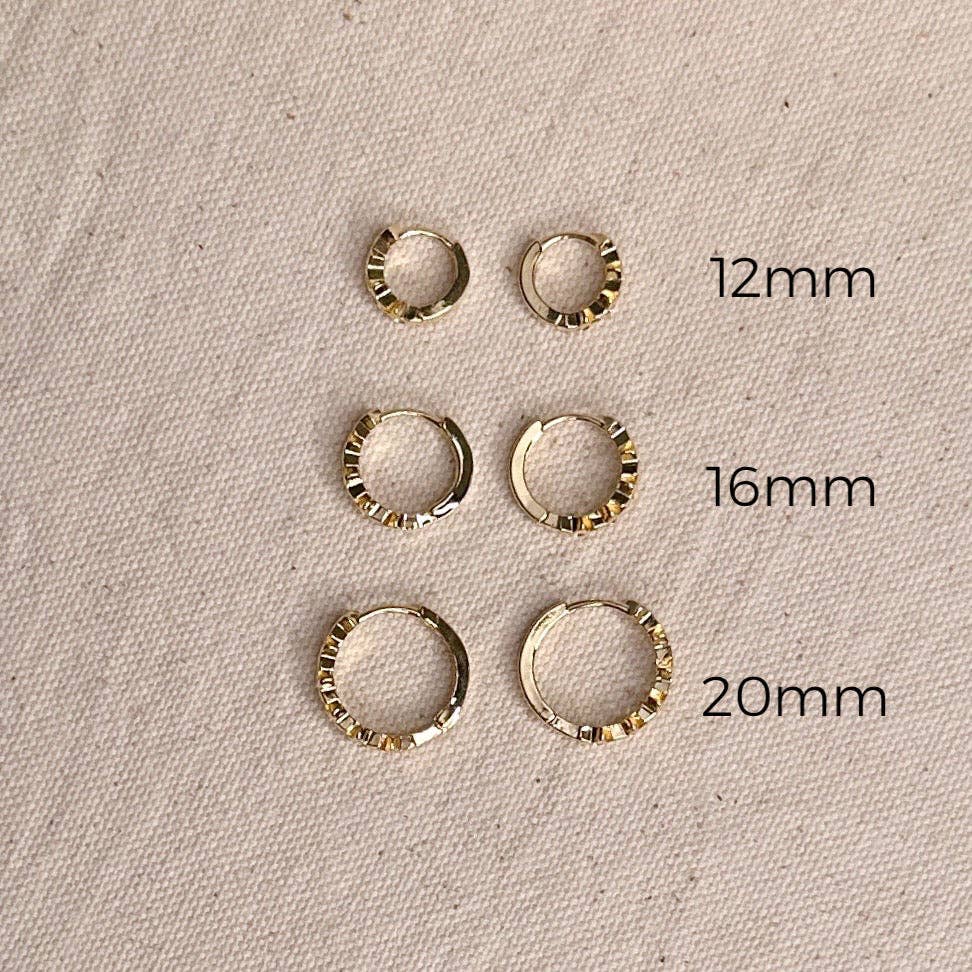 18k Gold Filled CZ Stars Hoop Earrings - Beloved Boutique 