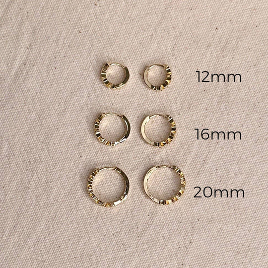 18k Gold Filled CZ Stars Hoop Earrings - Beloved Boutique 