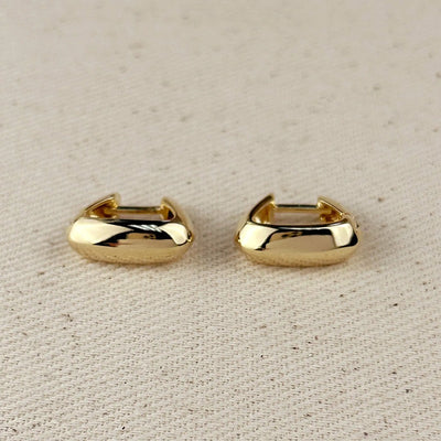 18k Gold Filled Shaped Hoop Earrings GoldFi