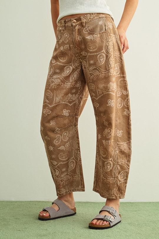 Paisley Barrel Pant