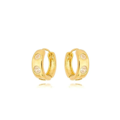 18k Gold Filled Huggie CZ Hoop Earrings For Wholesale And Jewelry Supplies GoldFi