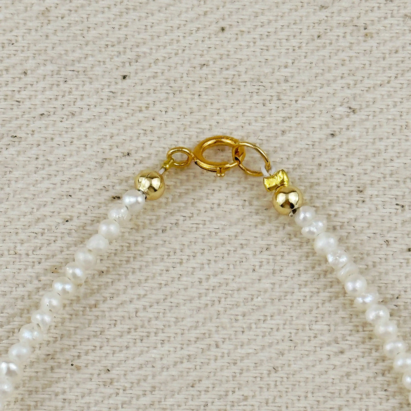 9k Gold Micro Fresh Water Pearls Necklace GoldFi