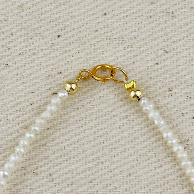 9k Gold Micro Fresh Water Pearls Necklace GoldFi