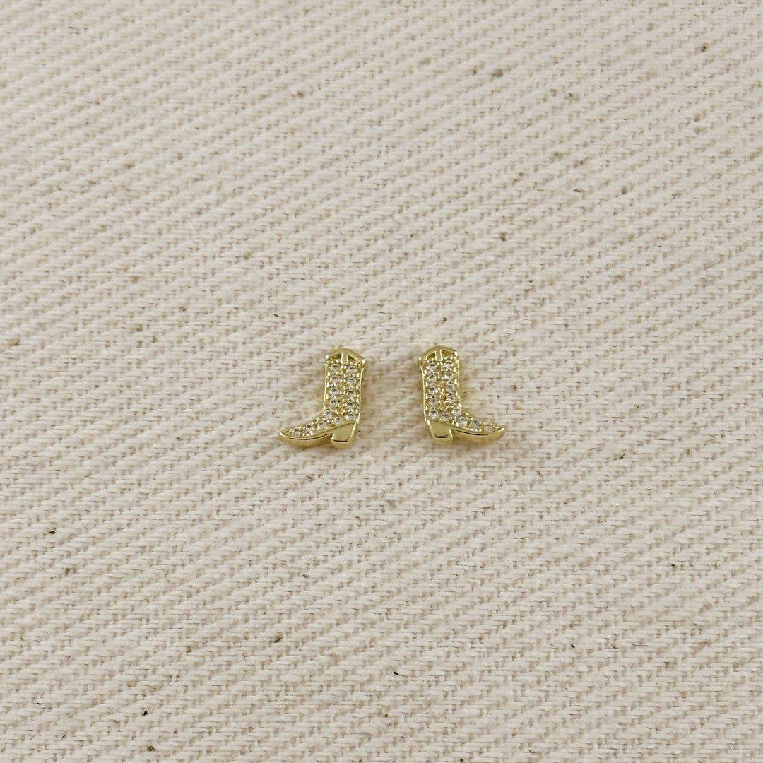 18k Gold Filled Mini Cowgirl Boot Earrings - Beloved Boutique 