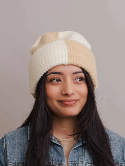 Two Tone Knitted Beanie