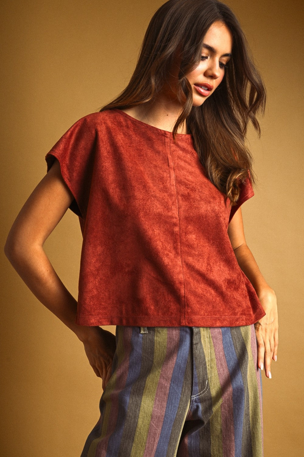 Lola Suede Crop Top