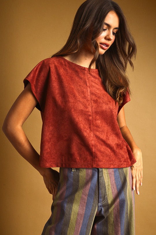 Lola Suede Crop Top