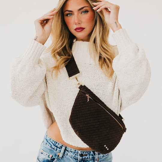 Suede Westlyn Woven Bum Bag