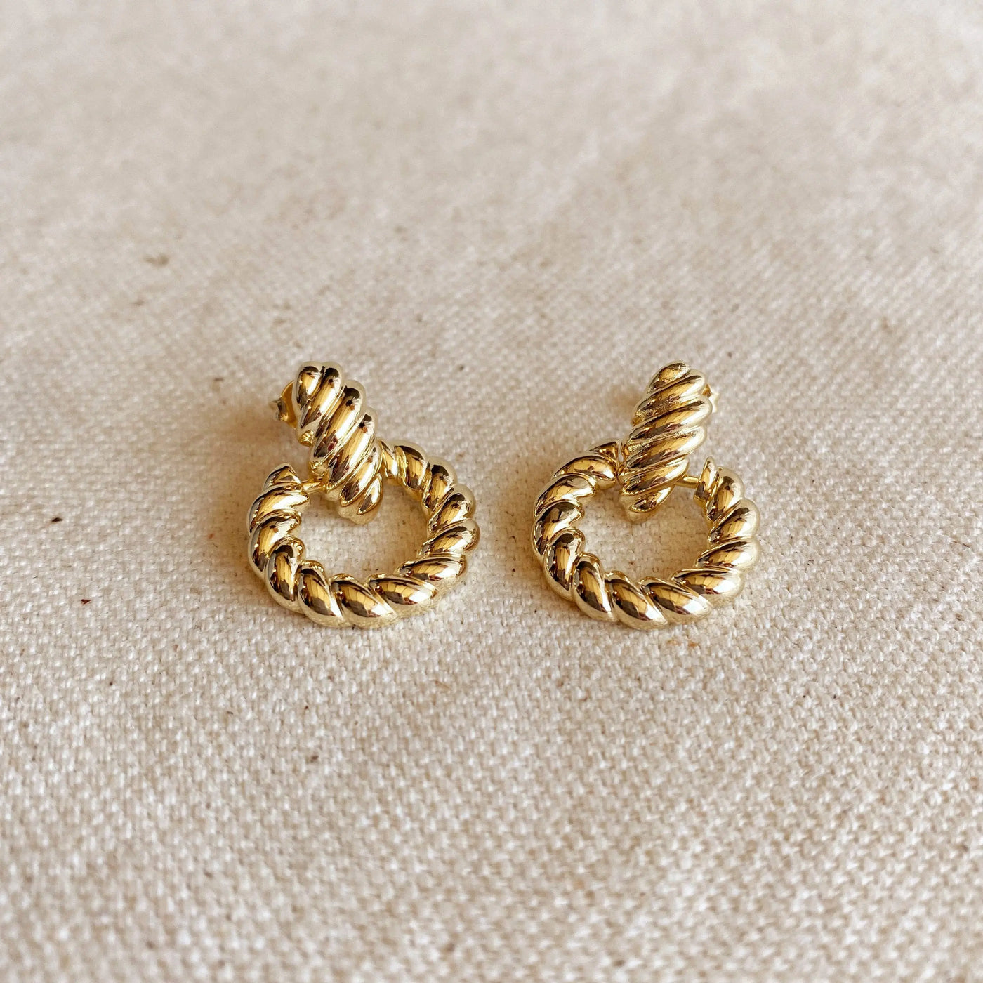 18k Gold Filled Croissant Drop Earrings GoldFi