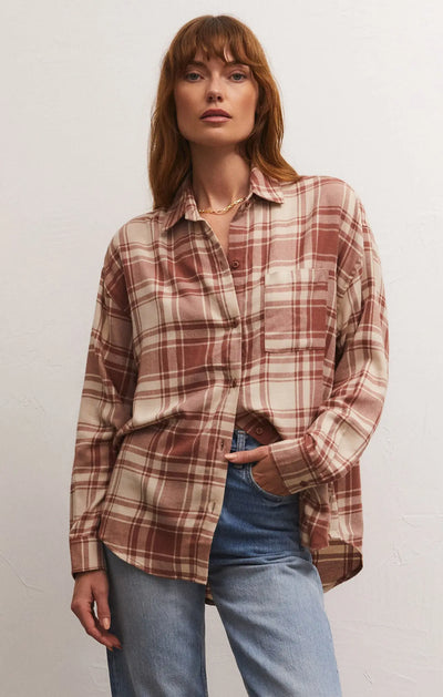 River Plaid Top
