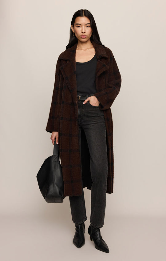 Crosby Plaid Cocoon Coat