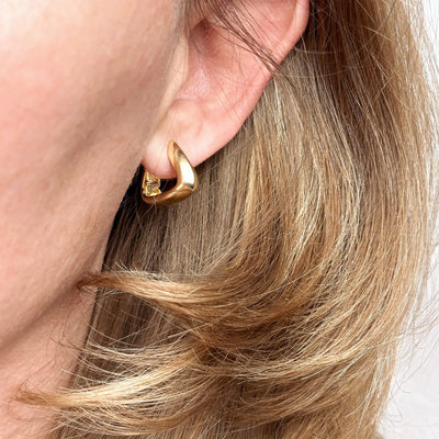 18k Gold Filled Shaped Hoop Earrings GoldFi