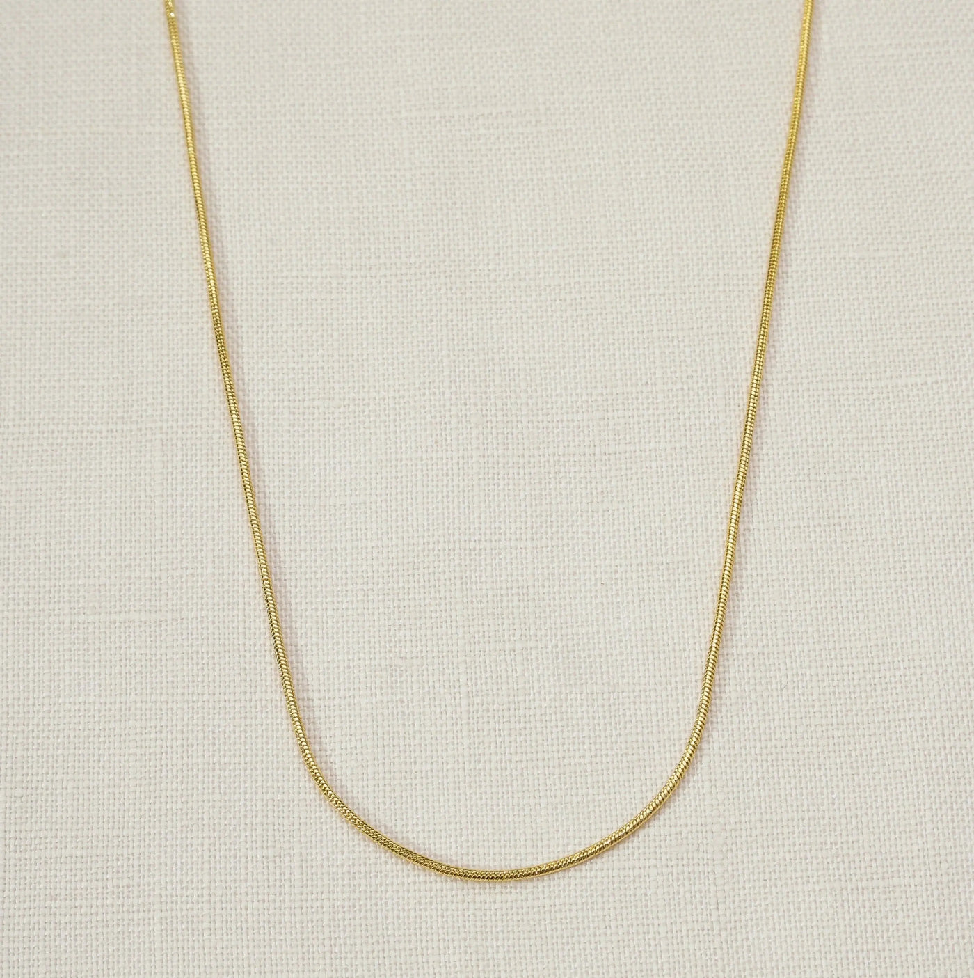 18k Gold Filled 1.2 mm Round Snake Chain Necklace GoldFi