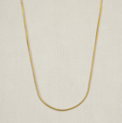 18k Gold Filled 1.2 mm Round Snake Chain Necklace GoldFi