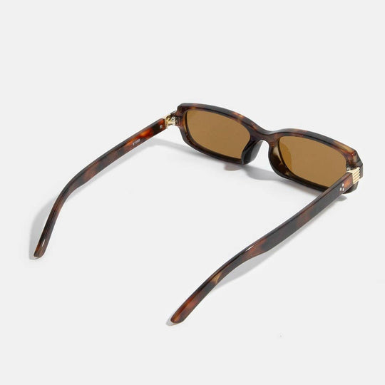 Slim Narrow Rectangle Triple Dot Detail Sunglasses - Beloved Boutique 