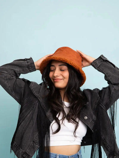 Suede Combo Reversible Bucket Hat