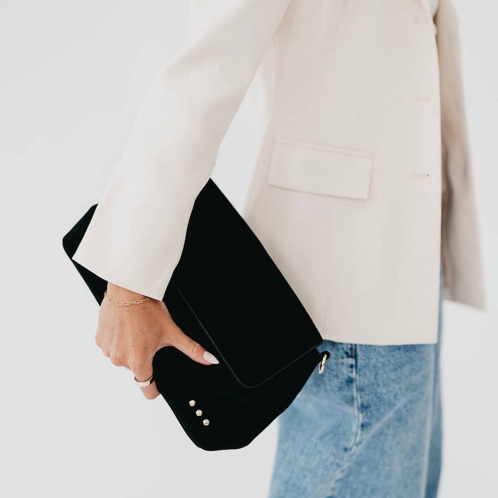 Miranda Suede Flap Crossbody