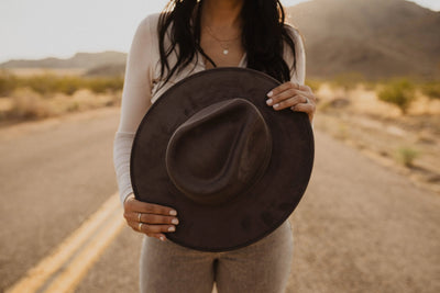 *LARGE* Vegan Suede Rancher Hat The Modern Cactus Co
