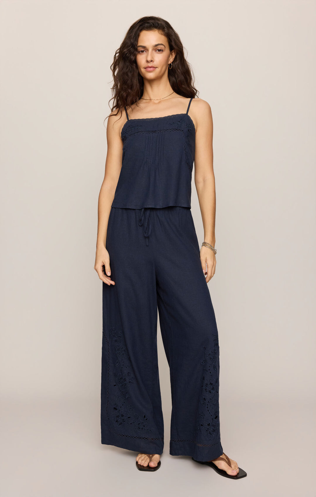 Lille Embroidered Woven Tank